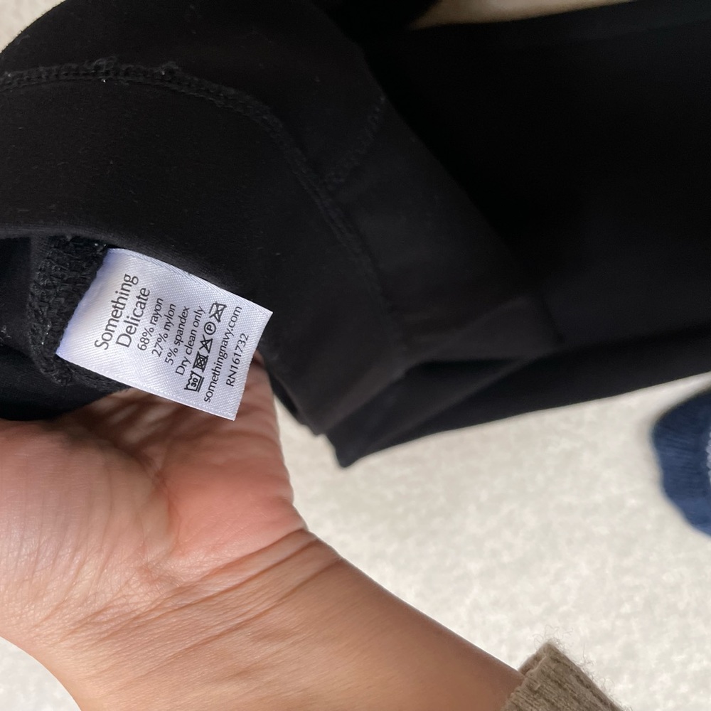 Something Navy black stretch ponte pants - Picture 3 of 4